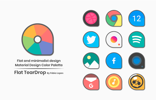 Screenshot of Flat TearDrop - Icon Pack