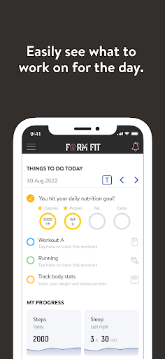 Farm Fit Training Screen 2