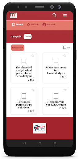 Android application Medicina Renale screenshort
