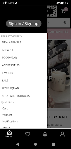 The Infinity Boutique Screen 2