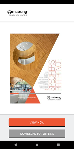 Android application Ceiling-Wall Solutions Catalog screenshort