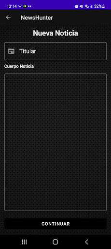 NewsHunterApp Screen 2