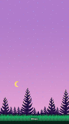 Android application 카카오톡 테마 - 픽셀아트_겨울밤 screenshort