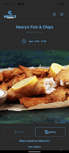 Android application Henry's Fish & Chips screenshort