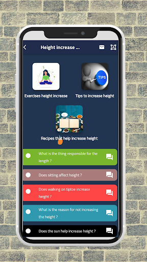 Height increase exercises Screen 2