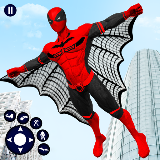 Flying Bat Robot Bike Game Logo