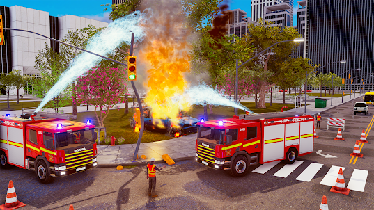 消防車緊急總部救援調度員：911 消防員遊戲