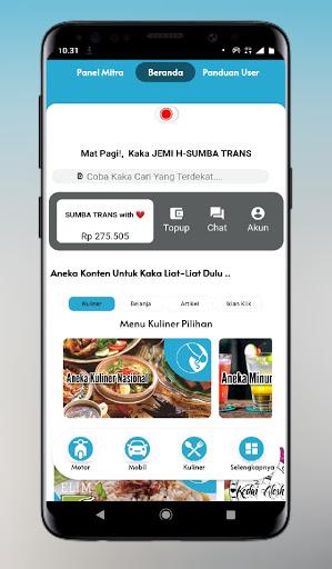 Android application Sumba Trans screenshort