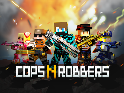 Cops N Robbers - 3D Pixel Craft Gun Shooting Games Screenshot