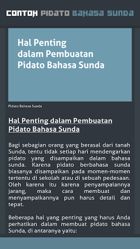 Contoh Pidato Bahasa Sunda Applications Sur Google Play