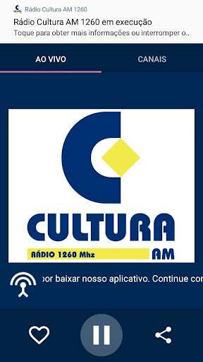 Android application Rádio Cultura AM 1260 screenshort