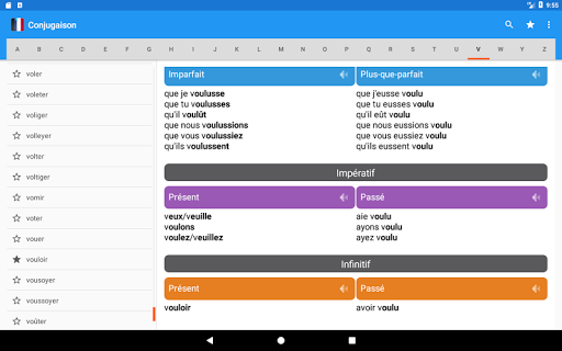 Conjugaison française