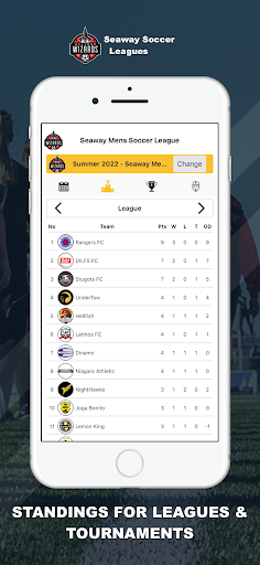 Seaway Soccer Leagues Screen 3