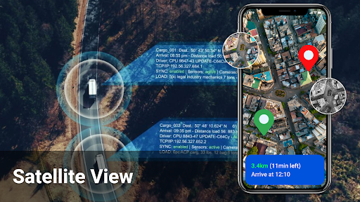 Screenshot of Voice GPS Map Navigation Route