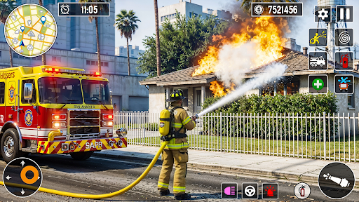 Firefighter 3d -Ambulance Game screenshot 13