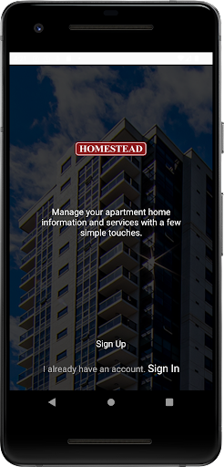 Android application myHomestead screenshort