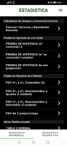 DESCR Inferential Statistics Screen 2