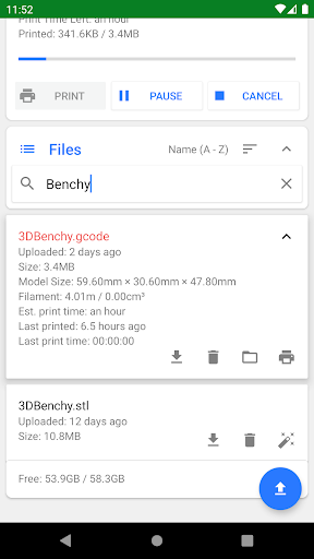 OctoRemote for OctoPrint Screen 2