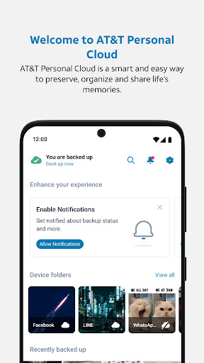 Screenshot of AT&T Personal Cloud