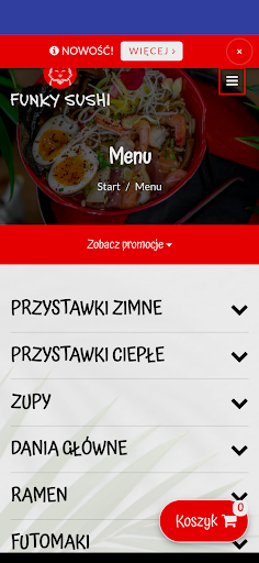 Android application Funky Sushi screenshort