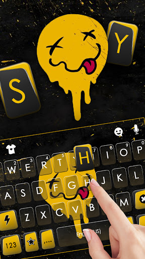 Happy Face Melt Keyboard Backg Screen 2
