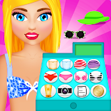 summer fashion cashier game icon