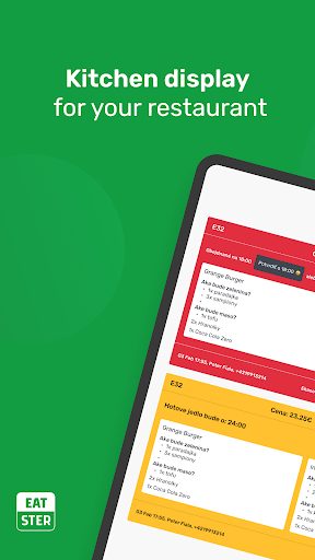 Android application Eatster Admin for restaurants screenshort