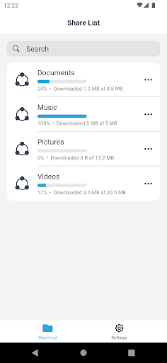 Android application Cloud Harddrive screenshort
