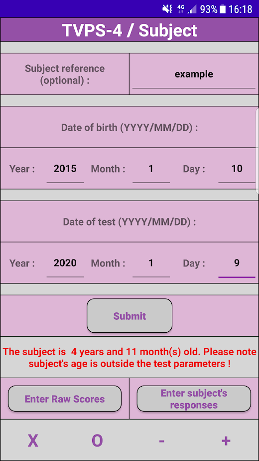 Android application TVPS 4 Calculator screenshot