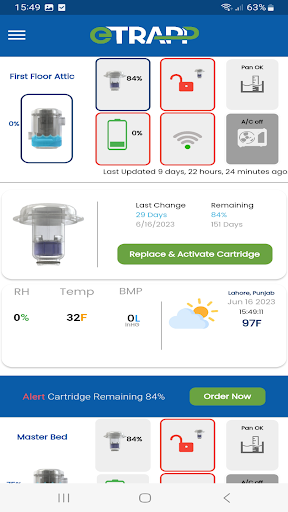 eTrapp HVAC Condensate System Screen 2