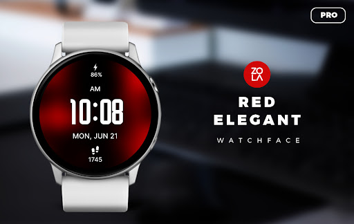Android application Red Elegant Pro Watch Face screenshort
