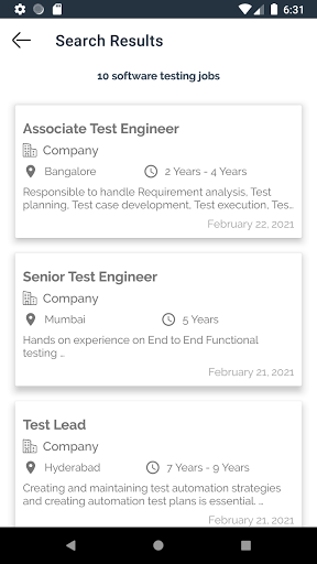 Qualitician - Software QA Jobs Screen 3