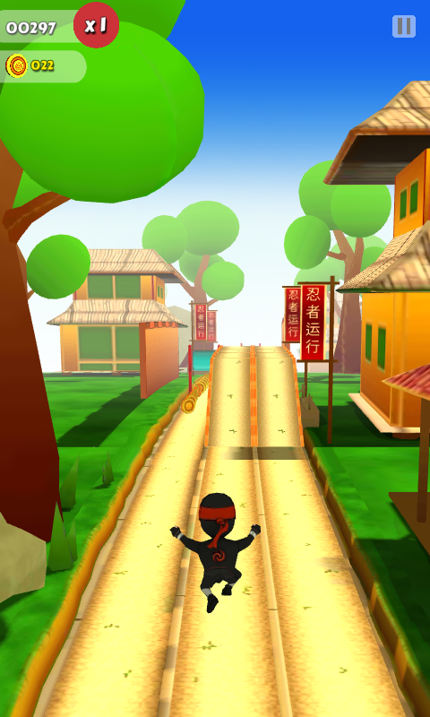 Android application Ninja Runner 3D screenshort