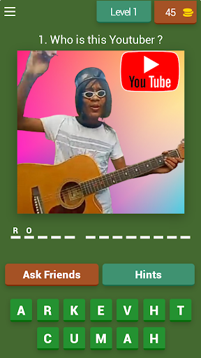 Android application Bodo Youtuber Name-Trivia Game screenshort