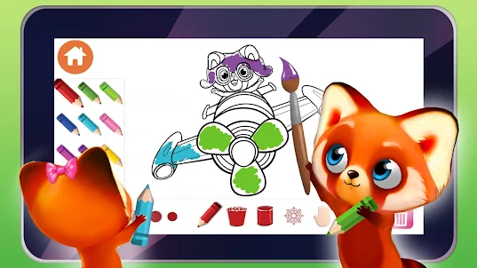 Coloring for kids with Rocky