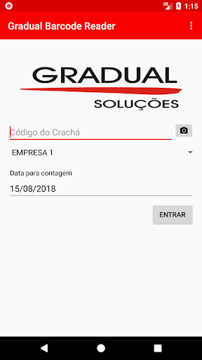 Android application Gradual Barcode Reader screenshort