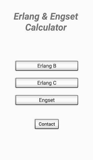 Android application Erlang & Engset Calculator screenshort