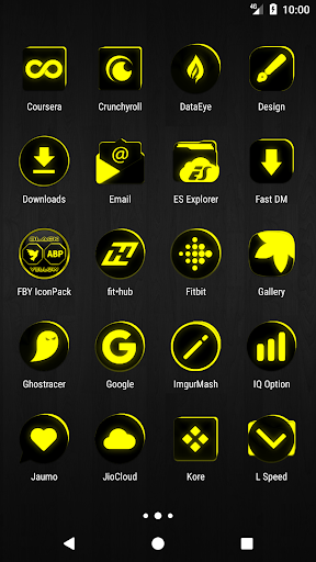 Flat Black and Yellow IconPack Screen 3