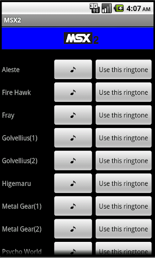 MSX Ringtones Screen 3