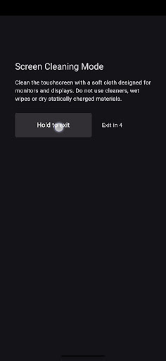 Screen Cleaning Mode Tesla Screenshot