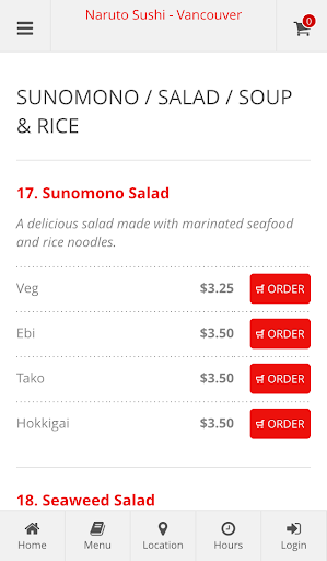 Naruto Sushi - Vancouver Screenshot 3 - AppWisp.com