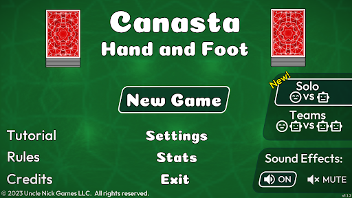 Android application Canasta Hand and Foot screenshort