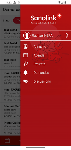Android application Sanolink screenshort