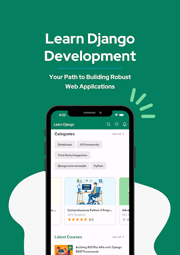 Android application Learn Django Coding, DjangoDev screenshort