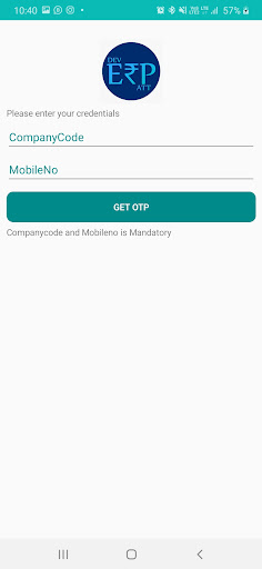 Android application DevErpLite screenshort