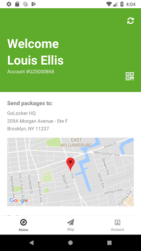Android application GoLocker screenshort