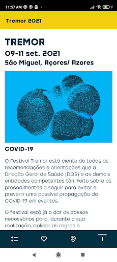 Android application Tremor 2022 screenshort