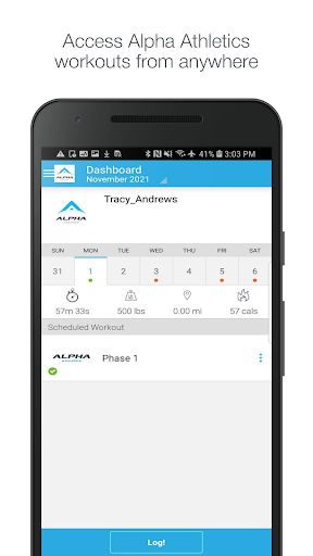 Android application Alpha Athlete screenshort
