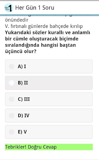 Her Gün 1 DGS Sorusu