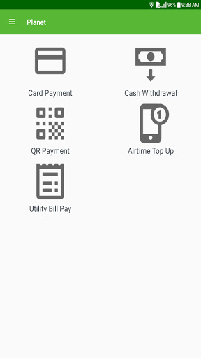Android application Planet mPOS Demo screenshort